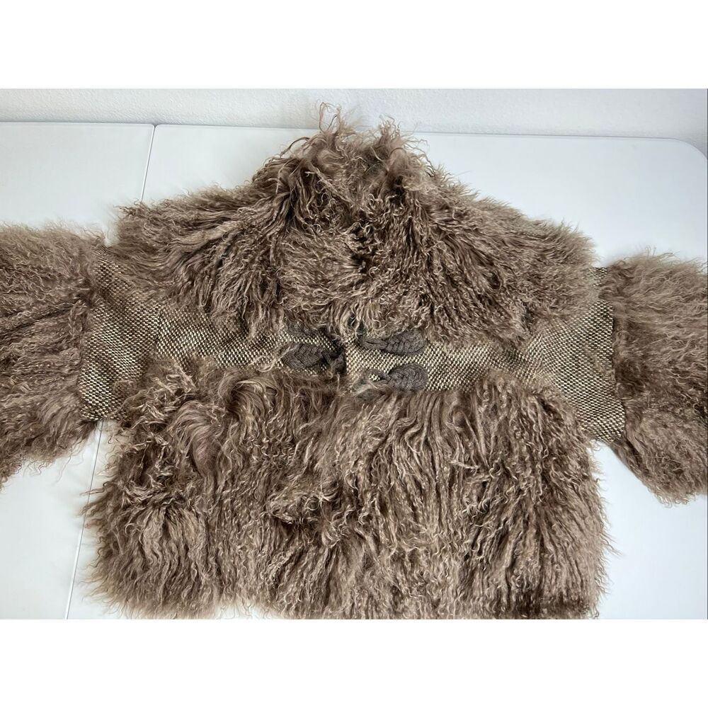 Kenzo Brown Mongolian Shearling Fur Jacket - Picture 11 of 14